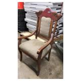 CARVED BACK UPHOLSTERED SEAT OCCASIONAL CHAIRS