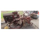Vintage walk behind tractor w/planter attactment
