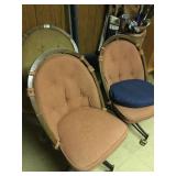 Wooden Round High back Swivel Dinning Chairs