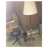 Lamp embroidered table and waste basket Lamp embroidered table and waste basket