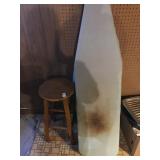 Wooden stool and Ironing board