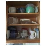 Tupperware and Pyrex measuring cup Tupperware and Pyrex measuring cup