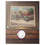 G.Fontini villa Painting and clock G.Fontini villa Painting and clock
