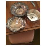 Silver plate and bowls