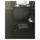 Magnavox TV on cart Magnavox TV on cart