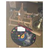 Loom and hand painted frying pan