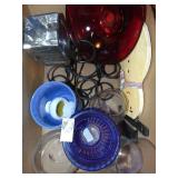 Wrought iron holder & glass vases Wrought iron holder & glass vases