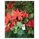 Imitation Garland and Poinsettias