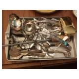 Lot of sterling and silverplate flatware Lot of sterling and silverplate flatware