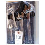 Snap On adjustable wrench set