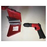 Snap On micro reversible air drill & bits