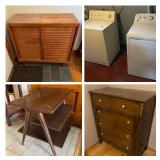 Mid Century Furniture, Washer & Dryer, Shelving, Household Items & More!