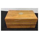 Vintage Brut Wood Jewelry Box