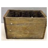 Wood Coca-Cola Crate & Beer Bottles