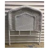 White Wicker Headboard