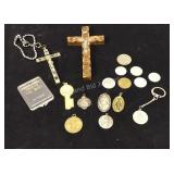 Religious Pendants, Coins & Pictures