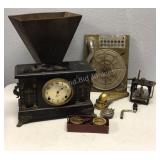 Vintage Phonograph & Clock for Parts