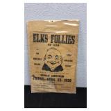 1938 Elks Follies Poster