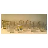 Collectible Glass Pitchers; 13 total