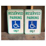 Metal Reserved Parking Handicap Signs