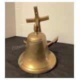 Solid Brass Bell with anchor mount, 7' diameter x