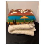 Fleece & Faux Sherpa Fabric Panels, large pieces