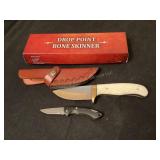 Drop Point Bone Skinner & Buck pocket knife