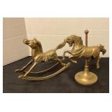 2 Brass Horses