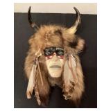 Native American Ceramic Head Wall Decor