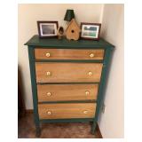 4 drawer wood dresser & decor