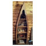 Canoe Shelf/Bookcase & Contents