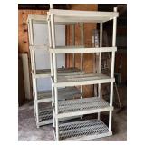 2 plastic shelving units, 36x18x76' tall