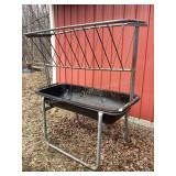 Livestock bunk feeder with hay rack