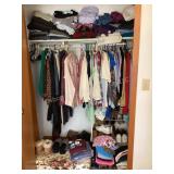Bedroom closet cleanout, ladies clothing