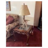 End Table & Antler Lamp