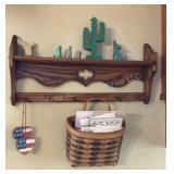 Wood shelf & decor
