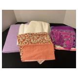 Tote of fabric, batting & more