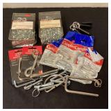 New 10' chains, snap hooks, hitch pins, quick