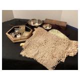 Jewelry boxes, jewelry, watches, doilies & Paul