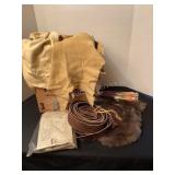 Leather pieces, art in leather kit & more
