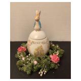 Beatrix Potter covered egg & wreath