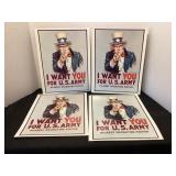 4 1968 Cardboard recruitment posters, 11x14'