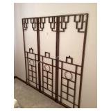 Metal room divider/headboard, 62'w x 68ï¿½t
