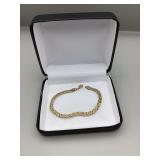 10K Gold 7' Byzantine link bracelet