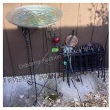 Bird bath, stands, fence panels & more