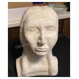 Indian Bust, 9x7x14 1/2' tall