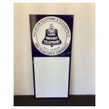 Heavy Porcelain American Telephone Sign, 8x18'