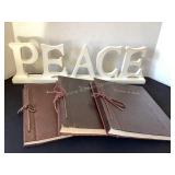3 'Leaves of Gold' Books & Peace Decor