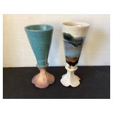 Artisan Vases / Glasses, 7 1/2 & 8' tall