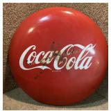 36' Metal Coca-Cola Metal Button Sign